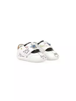 Dolce & Gabbana кеды на липучках с графичным принтом, белый