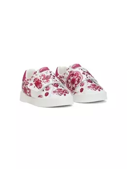 Dolce & Gabbana кеды Portofino с принтом Majolica, красный