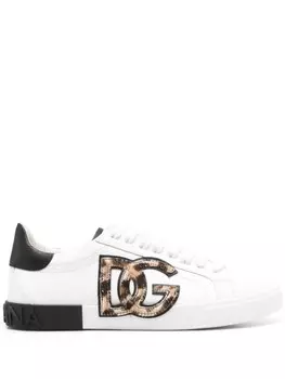 Dolce & Gabbana кеды с нашивкой-логотипом, белый