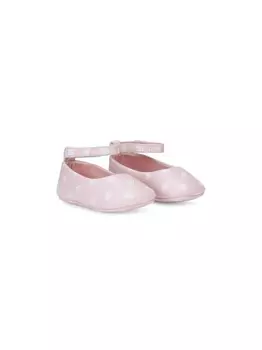 Dolce & Gabbana Kids балетки с логотипом, розовый