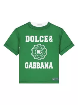 Dolce & Gabbana Kids базовая футболка, зеленый