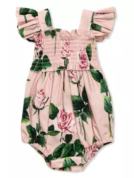 Dolce & Gabbana Kids боди с принтом, розовый