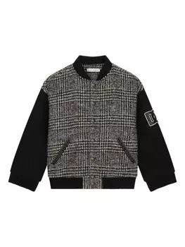 Dolce & Gabbana Kids бомбер с логотипом, серый