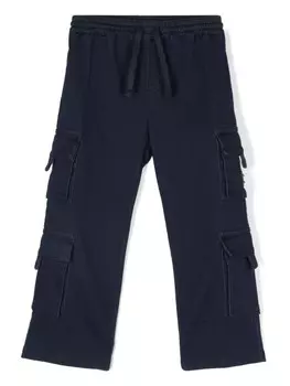 Dolce & Gabbana Kids брюки карго с логотипом, синий