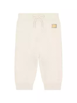 Dolce & Gabbana Kids брюки с плетением «рогожка», нейтральный цвет