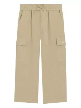 Dolce & Gabbana Kids брюки с вышитым логотипом, нейтральный