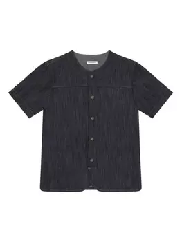 Dolce & Gabbana Kids джинсовая рубашка с вышитым логотипом, синий