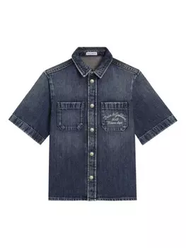Dolce & Gabbana Kids джинсовая рубашка, синий