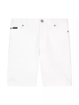 Dolce & Gabbana Kids джинсовые шорты с логотипом, белый