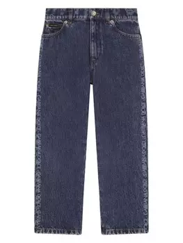 Dolce & Gabbana Kids джинсы с логотипом, синий
