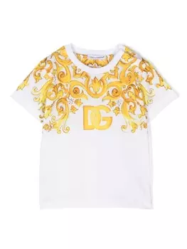 Dolce & Gabbana Kids футболка из хлопка с принтом от кутюр, белый