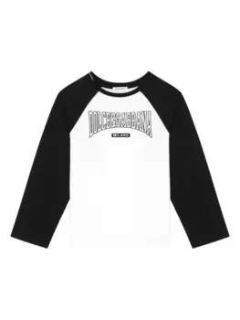 Dolce & Gabbana Kids футболка с логотипом, белый