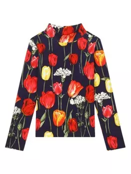 Dolce & Gabbana Kids футболка с принтом, синий