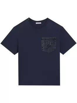 Dolce & Gabbana Kids футболка с принтом, синий