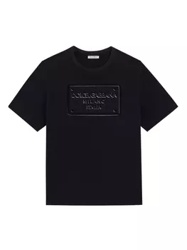 Dolce & Gabbana Kids футболка с принтом, синий