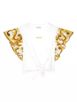 Dolce & Gabbana Kids футболка с принтом Sleeve, белый