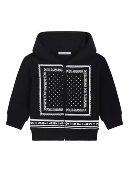 Dolce & Gabbana Kids худи на молнии, синий