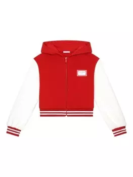 Dolce & Gabbana Kids худи с логотипом, красный