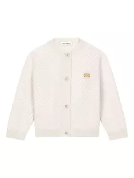 Dolce & Gabbana Kids кардиган с узором, серый