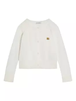 Dolce & Gabbana Kids кардиган с вышитым логотипом, белый