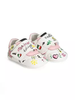 Dolce & Gabbana Kids кеды на шнуровке, белый