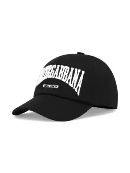 Dolce & Gabbana Kids кепка с вышитым логотипом, черный