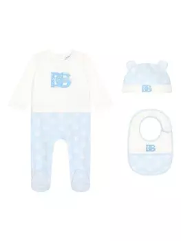 Dolce & Gabbana Kids комплект для новорожденного с логотипом DG, белый