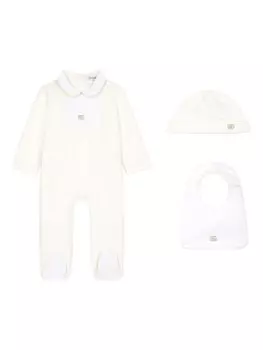 Dolce & Gabbana Kids комплект Interlock DG-logo babygrow, белый