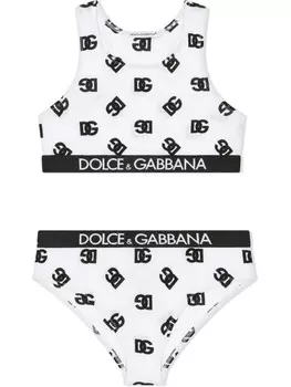 Dolce & Gabbana Kids комплект нижнего белья с логотипом DG, белый