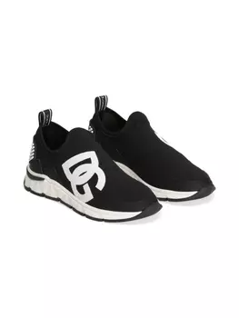 Dolce & Gabbana Kids кроссовки с логотипом, черный