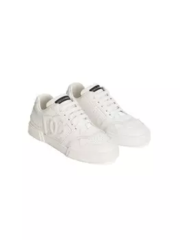 Dolce & Gabbana Kids кроссовки с тисненым логотипом, белый