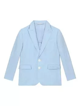 Dolce & Gabbana Kids льняной пиджак, синий