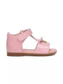 Dolce & Gabbana Kids лакированные босоножки First Steps, розовый