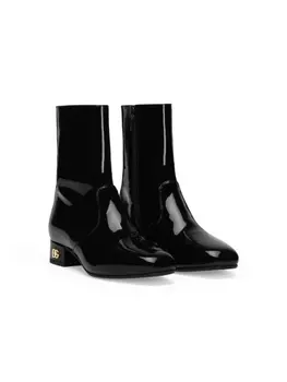 Dolce & Gabbana Kids лакированные ботинки, черный