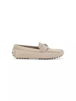 Dolce & Gabbana Kids лоферы с логотипом, серый