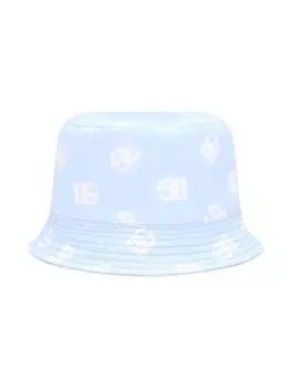 Dolce & Gabbana Kids панама с логотипом, синий