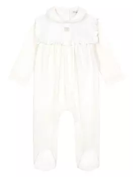 Dolce & Gabbana Kids пижамный комплект с вышитым логотипом, нейтральный цвет