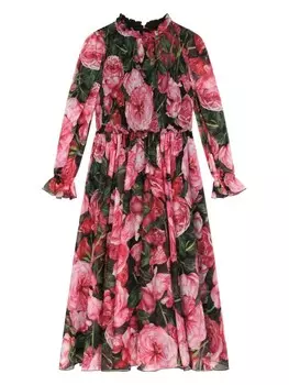 Dolce & Gabbana Kids платье Georgette, розовый