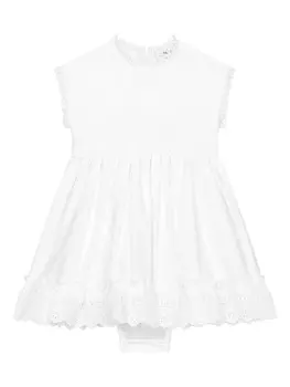 Dolce & Gabbana Kids платье с кружевом, белый