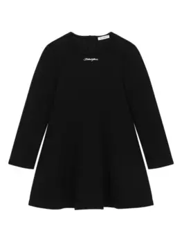 Dolce & Gabbana Kids платье с логотипом, черный