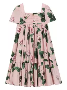 Dolce & Gabbana Kids платье с принтом, розовый