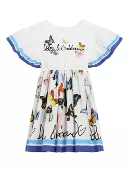 Dolce & Gabbana Kids платье с принтом, белый