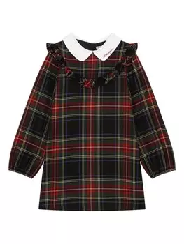 Dolce & Gabbana Kids платье в клетку, черный