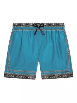 Dolce & Gabbana Kids плавки-шорты с принтом, синий