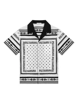 Dolce & Gabbana Kids поплиновая рубашка, белый