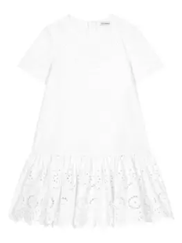 Dolce & Gabbana Kids поплиновое платье, белый
