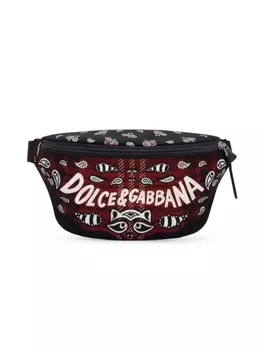 Dolce & Gabbana Kids поясная сумка с принтом, красный