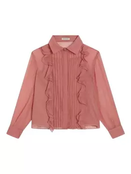 Dolce & Gabbana Kids рубашка с оборками, розовый