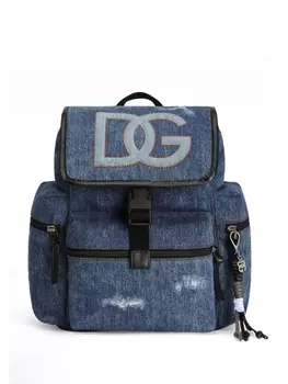 Dolce & Gabbana Kids рюкзак с логотипом, синий