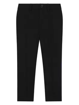 Dolce & Gabbana Kids шерстяные брюки с лампасами, синий